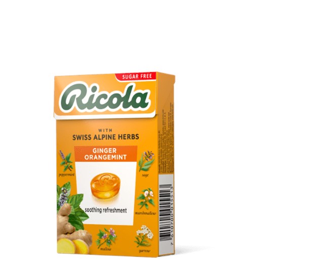 Ricola bomboni đumbir, naranča i metvica