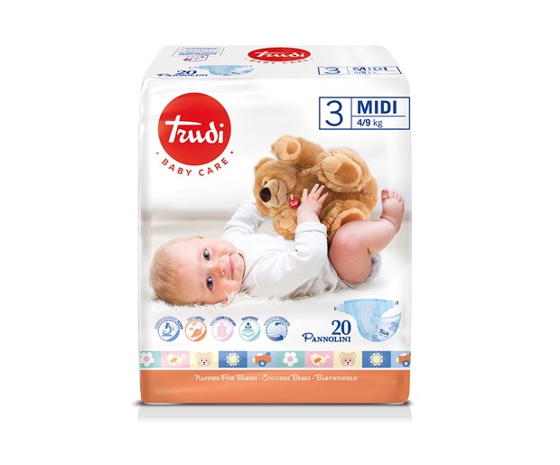 Trudi pelene Dry Fit Midi 4-9kg
