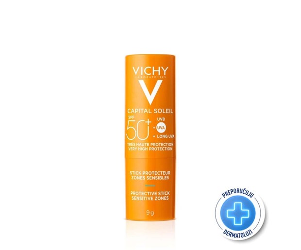 Vichy Capital Soleil stik za osjetljiva područja SPF50 9g