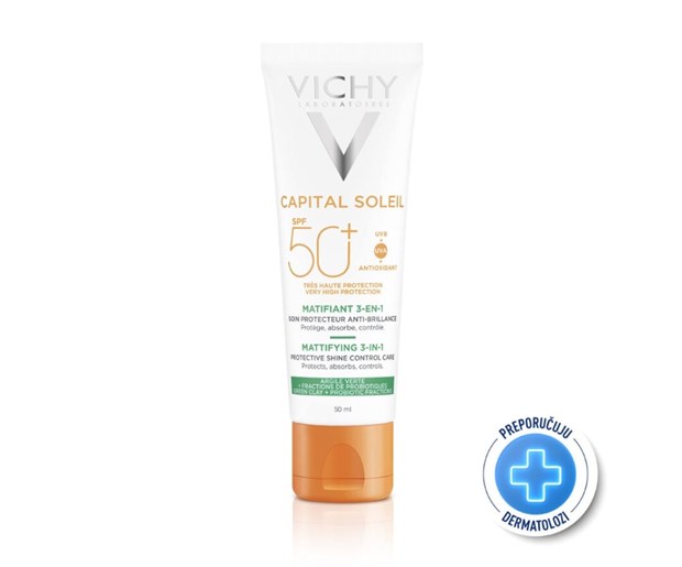 Vichy Capital Soleil matirajuća 3u1 njega SPF50+ 50ml