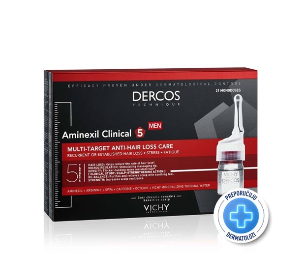 Vichy Dercos Aminexil ampule protiv ispadanja kose za muškarce 21x6ml