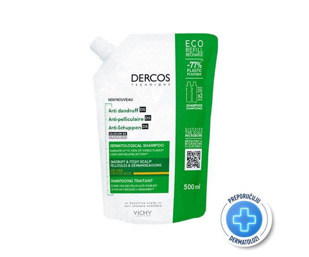 Vichy Dercos šampon protiv prhuti suho vlasište refill
