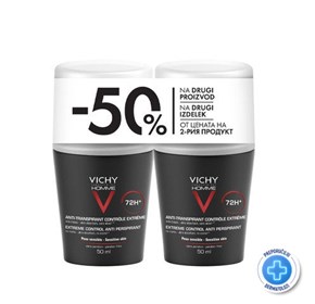 Vichy Homme deo roll on 50ml duo