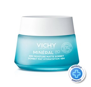 Vichy Mineral 89 Mate Sorbet krema za normalnu do masnu kožu