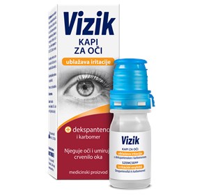 Vizik kapi za oči za ublažavanje iritacija