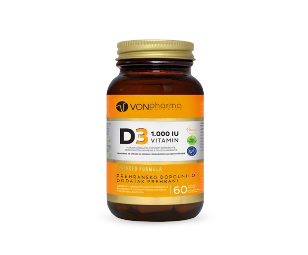 Vonpharma vitamin D3 1000 IU bomboni