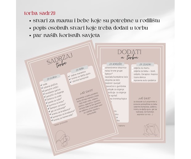 M KAO MAMA torba za rodilište